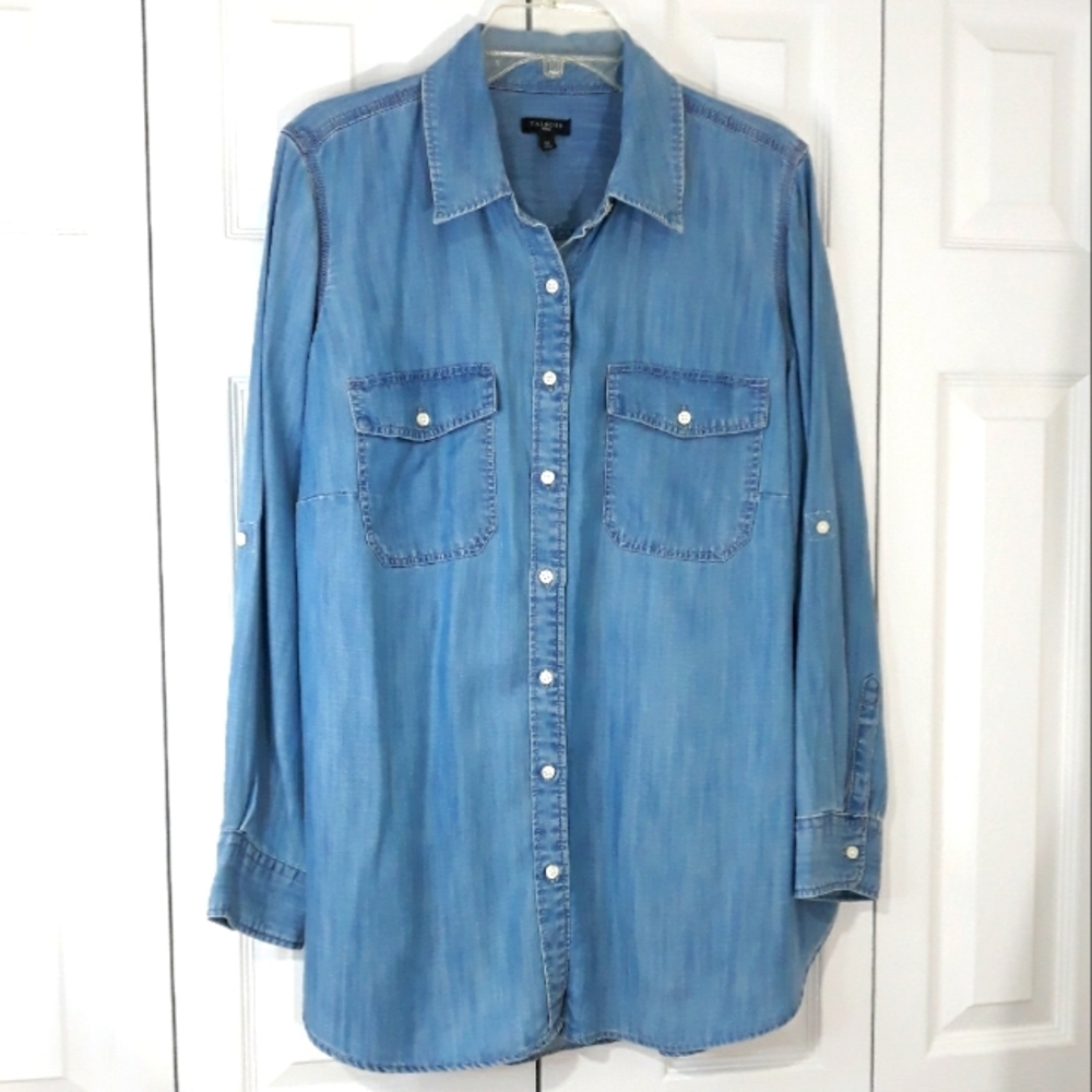 Talbots Light Blue Denim Button-Down Shirt